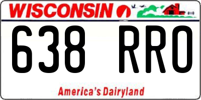 WI license plate 638RRO