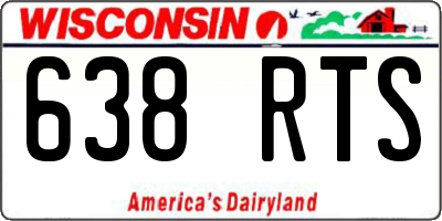 WI license plate 638RTS