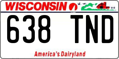 WI license plate 638TND