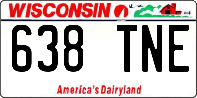 WI license plate 638TNE