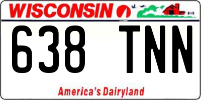 WI license plate 638TNN