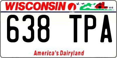 WI license plate 638TPA