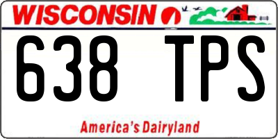 WI license plate 638TPS
