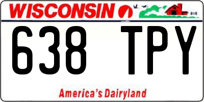 WI license plate 638TPY