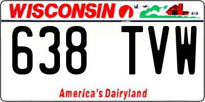 WI license plate 638TVW