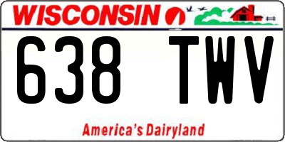 WI license plate 638TWV