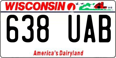 WI license plate 638UAB
