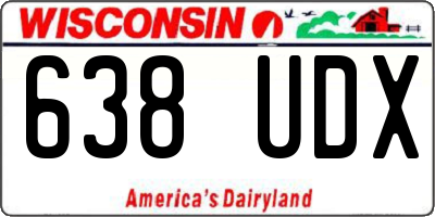 WI license plate 638UDX