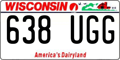 WI license plate 638UGG