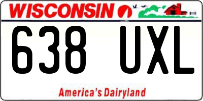 WI license plate 638UXL