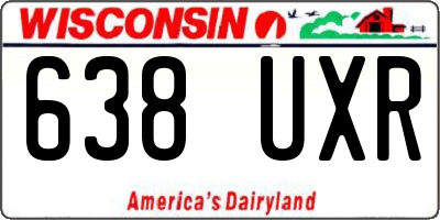 WI license plate 638UXR