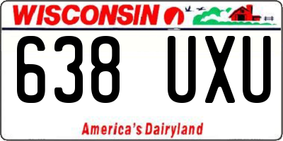 WI license plate 638UXU