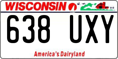 WI license plate 638UXY