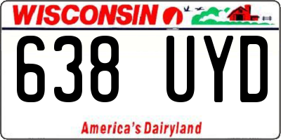 WI license plate 638UYD