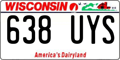 WI license plate 638UYS