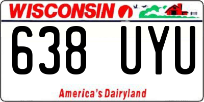 WI license plate 638UYU