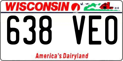 WI license plate 638VEO