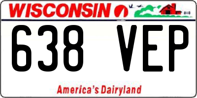 WI license plate 638VEP