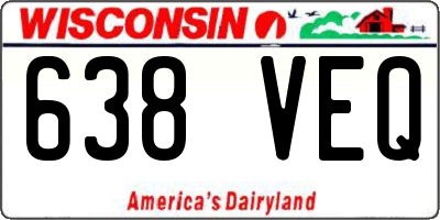 WI license plate 638VEQ