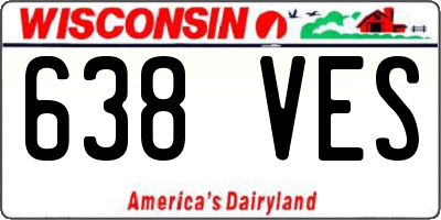 WI license plate 638VES