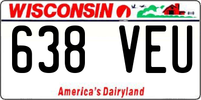 WI license plate 638VEU