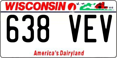 WI license plate 638VEV