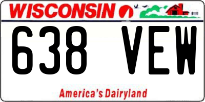 WI license plate 638VEW
