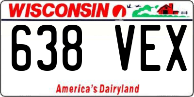 WI license plate 638VEX