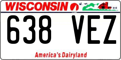 WI license plate 638VEZ
