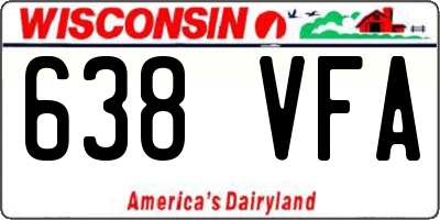WI license plate 638VFA