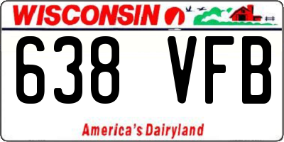 WI license plate 638VFB