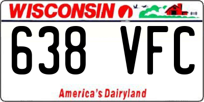 WI license plate 638VFC