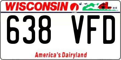 WI license plate 638VFD