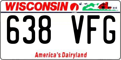 WI license plate 638VFG