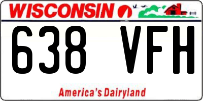 WI license plate 638VFH