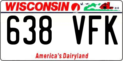 WI license plate 638VFK