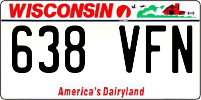 WI license plate 638VFN