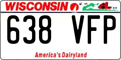 WI license plate 638VFP
