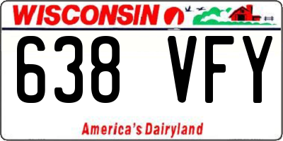 WI license plate 638VFY