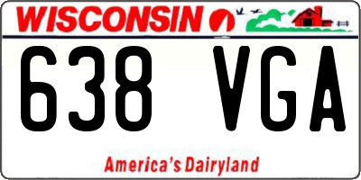 WI license plate 638VGA