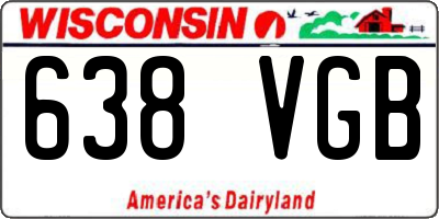 WI license plate 638VGB
