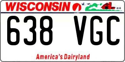 WI license plate 638VGC