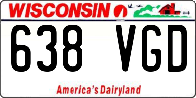 WI license plate 638VGD