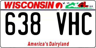 WI license plate 638VHC