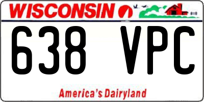 WI license plate 638VPC