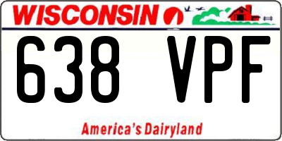 WI license plate 638VPF