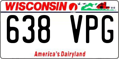 WI license plate 638VPG
