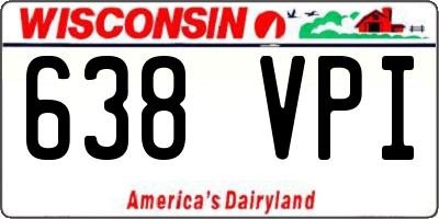 WI license plate 638VPI
