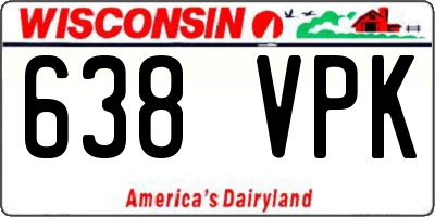 WI license plate 638VPK