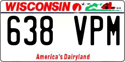 WI license plate 638VPM